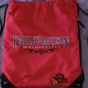 Harley-Davidson Vibrant Red Drawstring Backpack
